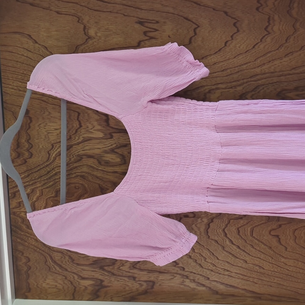 ๐โจ Abercrombie Pink smocked short sleeved dress - Picture 6 of 7